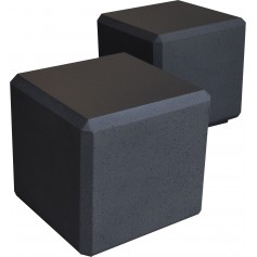 Banc cube 45x45x45 - Noir sablé