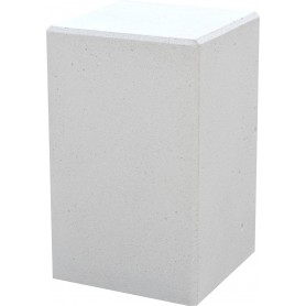 Borne carrée 40x40 cm - Blanc sablé